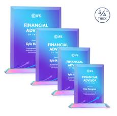 Harrington Full Color Prismatic Rectangle Crystal Award - Full Color Awards