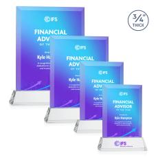 Harrington Full Color Clear on Newhaven Rectangle Crystal Award - Full Color Awards