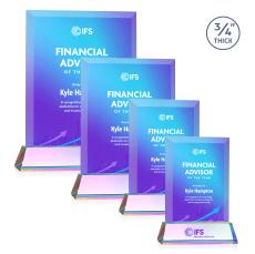 Harrington Full Color Prismatic on Newhaven Rectangle Crystal Award - Full Color Awards