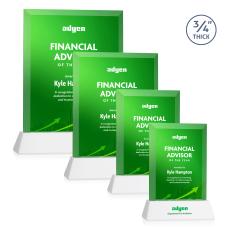 Harrington Full Color White on Newhaven Rectangle Crystal Award - Corporate Awards