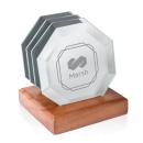 Sloan Coasters - Set of 4 on Walnut Base