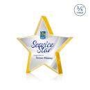 Esna Full Color Double Sided Gold Star Crystal Award