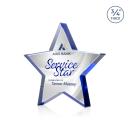 Esna Full Color Double Sided Blue Star Crystal Award