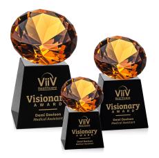 Fortino Black/Amber Crystal Award - Full Color Awards