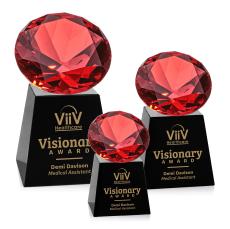 Fortino Black/Ruby Crystal Award - Full Color Awards