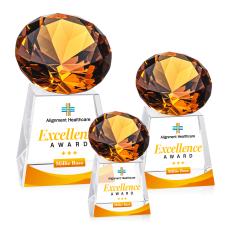 Fortino Full Color Amber Crystal Award - Full Color Awards