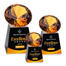 Fortino Full Color Black/Amber Crystal Award - Newest Additions