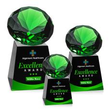 Fortino Full Color Black/Emerald Crystal Award - Newest Additions