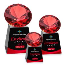 Fortino Full Color Black/Ruby Crystal Award - Newest Additions