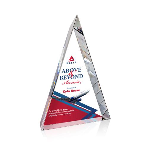 Corporate Awards - Crystal Awards - Wittington Full Color Diamond Crystal Award