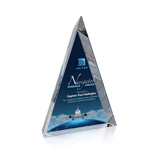 Corporate Awards - Crystal Awards - Wittington Double Sided Full Color Diamond Crystal Award