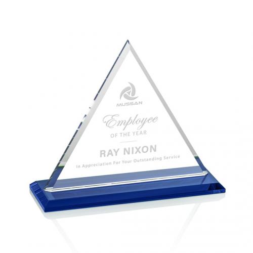 Corporate Awards - Dresden Blue Pyramid Crystal Award