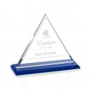 Dresden Blue Pyramid Crystal Award