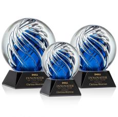 Genista Black on Sheffield Base Spheres Glass Award - Modern Awards
