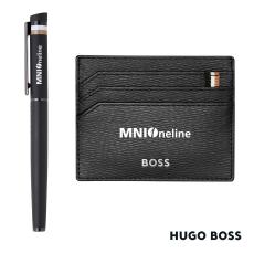 Hugo Boss Rollerball Pen & Card Holder Set - Executive Gifts