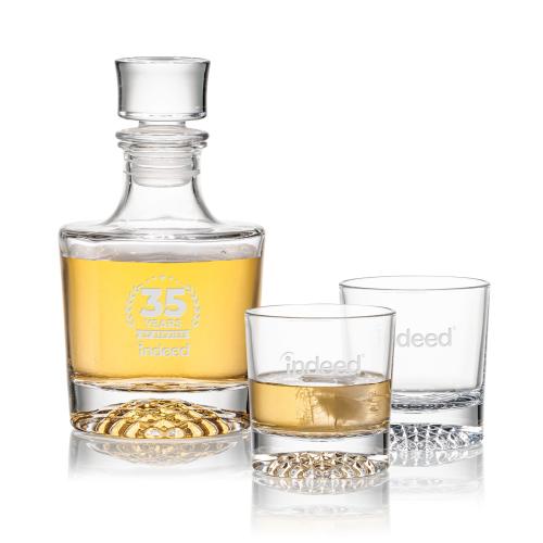 Corporate Recognition Gifts - Etched Barware - Buxton Decanter Set