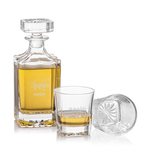 Santana Decanter Set Corporate Recognition Gifts - Etched Barware - Santana Decanter Set