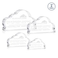 Cloud 9 Clear Abstract / Misc Acrylic Award - Employee Awards