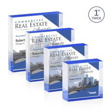Laval Full Color Blue Acrylic Award - Years of Service Awards