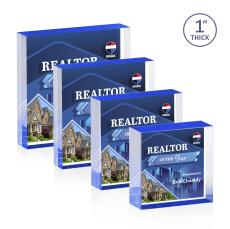 Laval Full Color Double Sided Blue Acrylic Award - Years of Service Awards