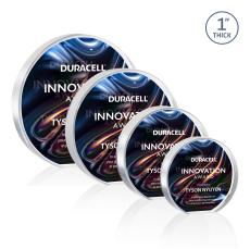 Narita Full Color Double Sided Clear Circle Acrylic Award - Years of Service Awards