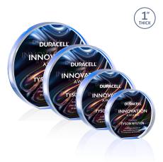 Narita Full Color Double Sided Blue Circle Acrylic Award - Years of Service Awards