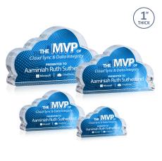Cloud 9 Full Color Double Sided Clear Abstract / Misc Acrylic Award - Years of Service Awards