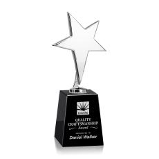 Tuscany Chrome Star on Celestina Base - Black - Crystal Star Awards