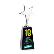 Tuscany Chrome Full Color Black on Novita Base Star Crystal Award - Crystal Awards