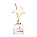 Tuscany Gold Full Color Clear on Fortino Base Star Crystal Award