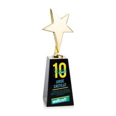 Tuscany Gold Full Color Black on Novita Base Star Crystal Award - Crystal Awards