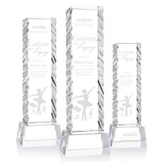 Arezzo Clear on Base Obelisk Crystal Award - Crystal Awards