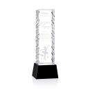 Arezzo Black on Base Obelisk Crystal Award