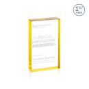 Colebrook Gold Rectangle Crystal Award