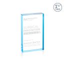 Colebrook Blue Rectangle Crystal Award