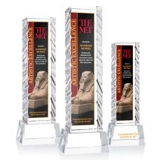 Arezzo Full Color Clear on Base Obelisk Crystal Award - Crystal Awards