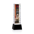 Arezzo Full Color Black on Base Obelisk Crystal Award
