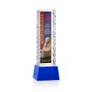 Arezzo Full Color Blue on Base Obelisk Crystal Award