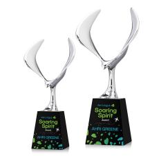 Maverick Full Color Black on Celestina Animals Crystal Award - Crystal Awards