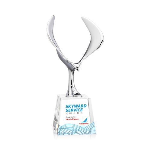 Corporate Awards - Crystal Awards - Maverick Full Color Clear on Fortino Animals Crystal Award