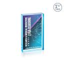 Colebrook Full Color Double Sided Blue Rectangle Crystal Award