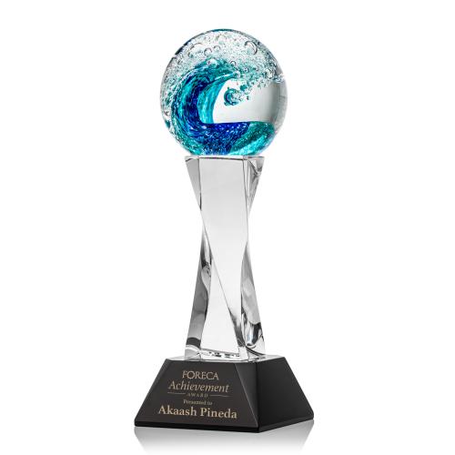 Corporate Awards - Modern Awards - Surfside Black on Langport Spheres Glass Award