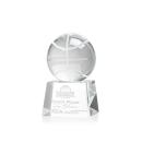 Basketball Spheres on Robson Base Crystal Award