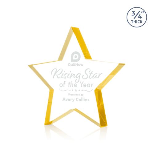 Esna Gold Star Crystal Award Corporate Awards - Crystal Awards - Esna Gold Star Crystal Award