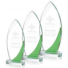 Employee Gifts - Harrah Green Arch & Crescent Crystal Award