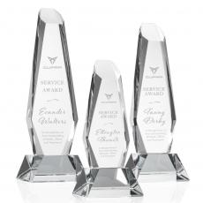 Employee Gifts - Rawlinson Clear  on Base Obelisk Crystal Award