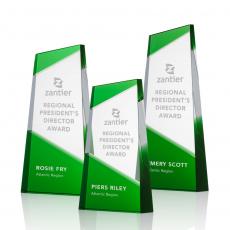 Employee Gifts - Amstel Green Obelisk Crystal Award