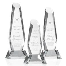 Rawlinson Clear  on Base Obelisk Crystal Award - Crystal Awards