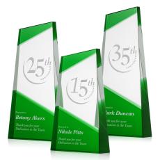 Amstel Green Obelisk Crystal Award - Crystal Awards