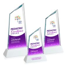 Sandown Full Color White on Newhaven Base Peak Crystal Award - Full Color Awards